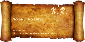 Nobel Roland névjegykártya